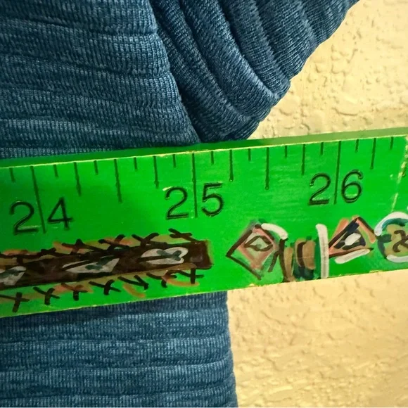 J. Crew Men's Zip Up Sweater with Blue Knit Striping sz XXL - Picture 9 of 10